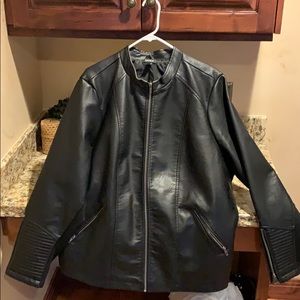 Torrid leather biker jacket.